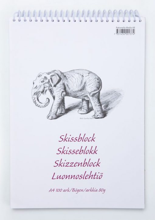 SKISSBLOCK ELEFANTEN A4