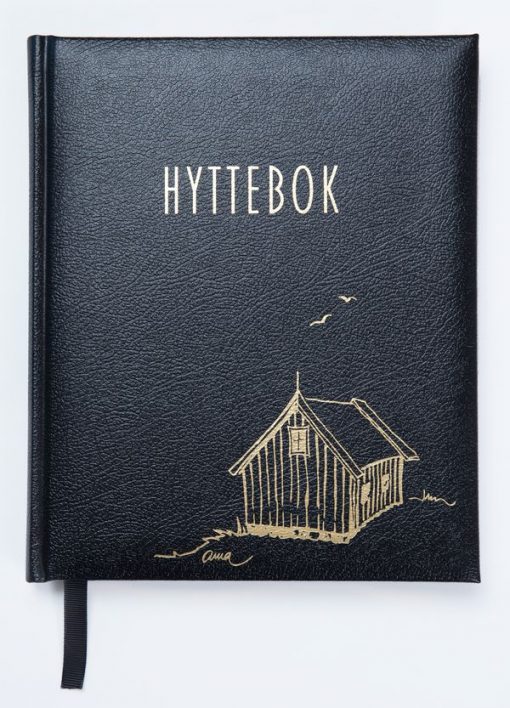 HYTTEBOK LÄDER SVART