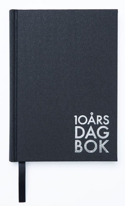10-ÅRSDAGBOK SVART
