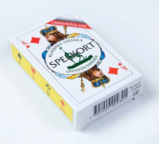 SPELKORT SVENSKA LINNEPRÄGLAD